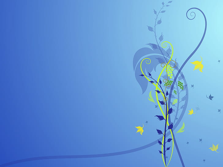 Blue Flower Abstract HD, абстрактный, синий, цветок, 3d, HD обои