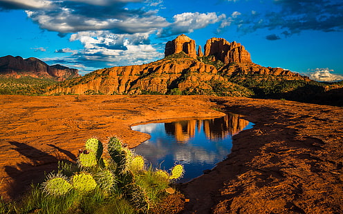 Пейзаж-Природа-Катедрална скала в Седона-Аризона-САЩ-Тапет за работен плот HD безплатно изтегляне-1920 × 1200, HD тапет HD wallpaper
