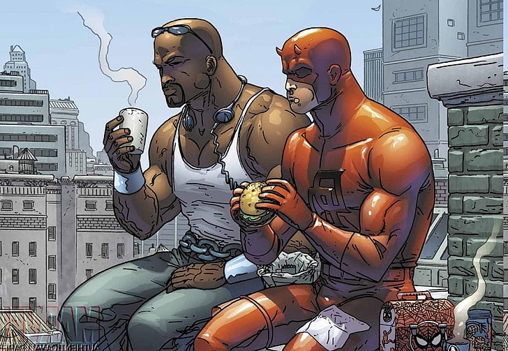 comics, Daredevil, Luke Cage, Power Man, HD wallpaper