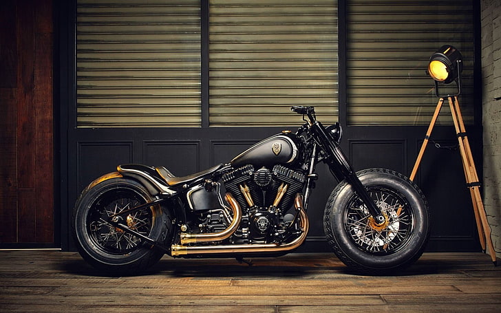 Harley-Davidson, Harley-Davidson Softail Slim, moto personnalisée, moto, véhicule, Fond d'écran HD