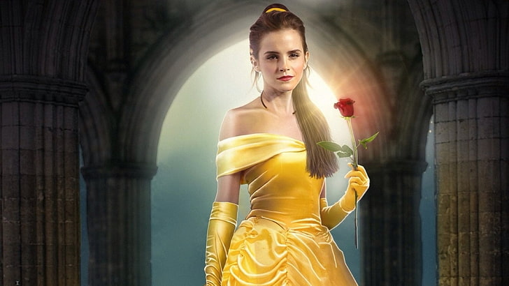 Film, La bella e la bestia (2017), Belle (La bella e la bestia), Emma Watson, Sfondo HD