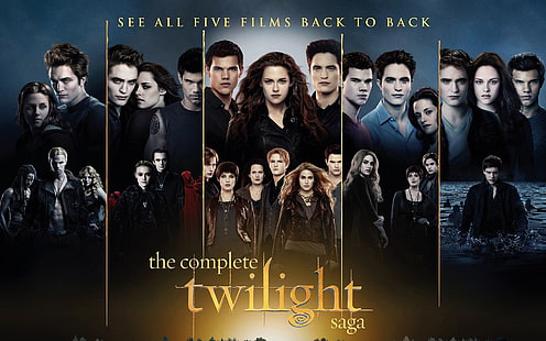 La saga Twilight complète, crépuscule, complète, saga, Fond d'écran HD HD wallpaper
