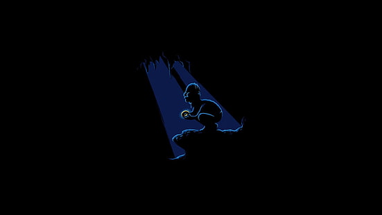 илюстрация на анимационен герой, Homer Simpson, The Simpsons, HD тапет HD wallpaper