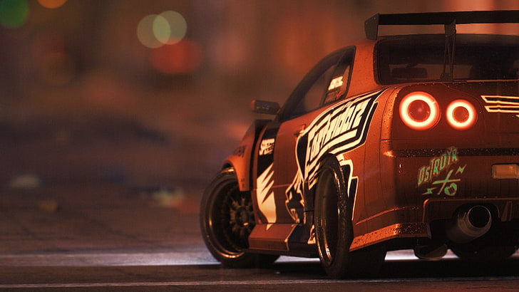 mobil balap oranye dan hitam, perlu untuk kecepatan 2016, Need for Speed, mobil, Wallpaper HD