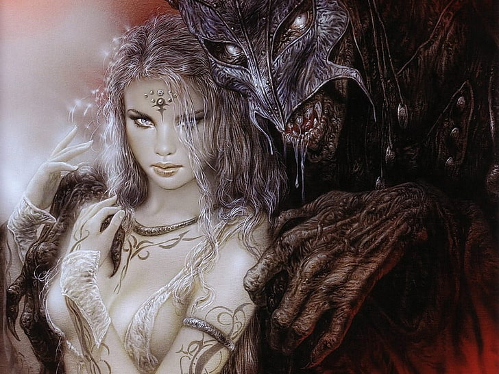 demon, evil, fantasy girl, fantasy art, HD wallpaper