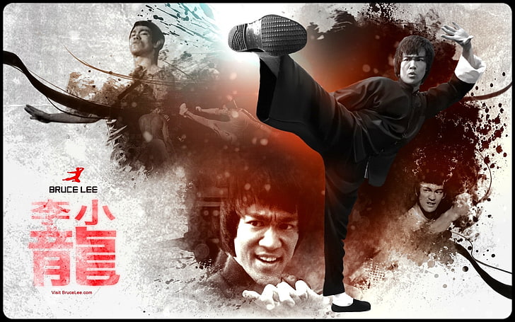 ブルース・リーの俳優の武術蹴る人俳優HDアート、俳優、武道、ブルース・リー、蹴る、 HDデスクトップの壁紙