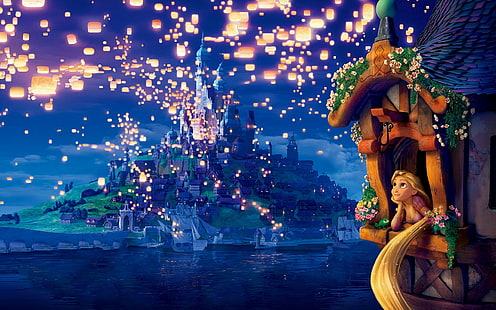 Dibujos animados enredados Rapunzel, Fondo de pantalla HD HD wallpaper