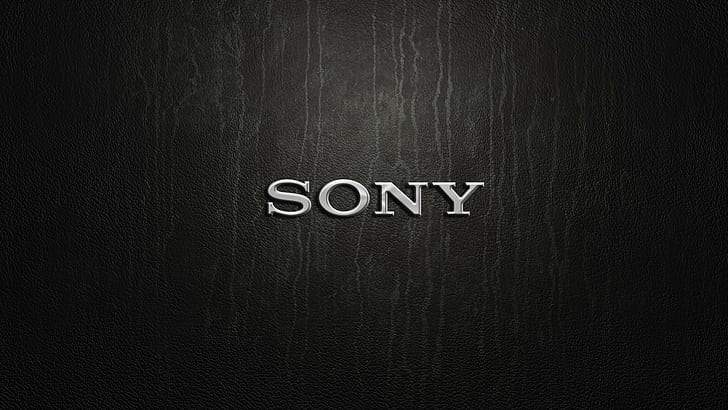 Sony logo, Sony, silver, logo, HD wallpaper