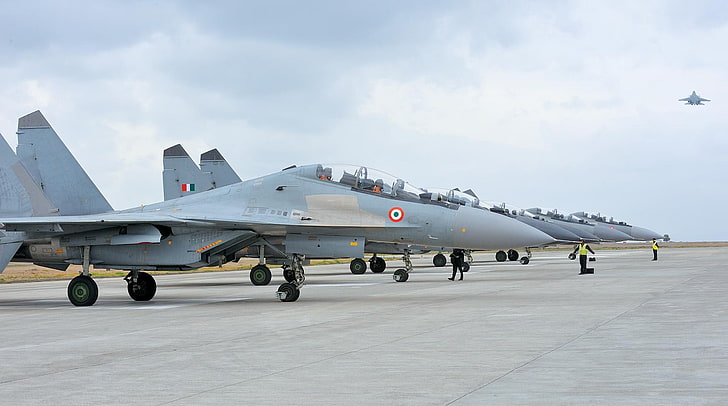 Angkatan Udara India, Sukhoi Su-30MKI, pesawat terbang, Wallpaper HD