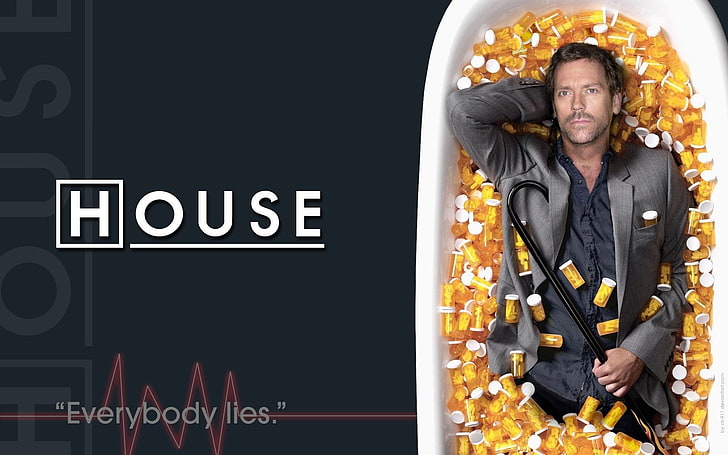 House everybody lies cover, TV Show, House, Gregory House, Hugh Laurie, Sons Of Anarchy, HD wallpaper