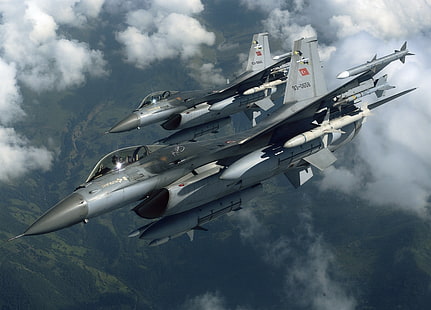 бойни самолети, General Dynamics F-16 Fighting Falcon, реактивен изтребител, военен, военен самолет, самолет, HD тапет HD wallpaper