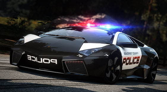 Need For Speed ​​Hot Pursuit Lamborghini Police ..., tapeta samochodu policyjnego, gry, Need For Speed, Speed, Need, Lamborghini, Police, Pursuit, Tapety HD HD wallpaper