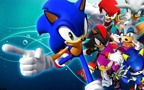 Sonic, Sonic the Hedgehog, Metal Sonic, Shadow the Hedgehog, Knuckles, Sfondo HD HD wallpaper