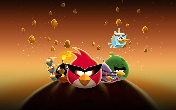 ビデオゲームの怒っている鳥怒っている鳥スペース動物鳥HDアート、ビデオゲーム、怒っている鳥、怒っている鳥スペース、 HDデスクトップの壁紙