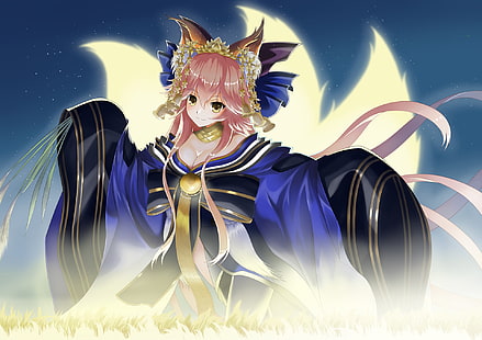 Fate Series, Fate/Grand Order, Caster (Fate/Extra), Tamamo no Mae, HD wallpaper HD wallpaper