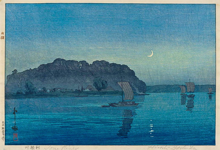 Yoshida Hiroshi, Karya Seni, Kapal, Jepang, yoshida hiroshi, karya seni, kapal, Jepang, Wallpaper HD