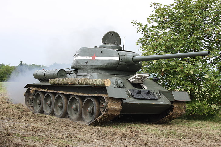 tanque, lenda, soviético, média, T-34-85, HD papel de parede