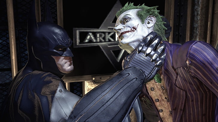 Batman and Joker fan art, Batman, Joker, Batman: Arkham Asylum, videospel, Rocksteady Studios, HD tapet