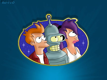 Futurama, Bender (Futurama), Fry (Futurama), Leela (Futurama), HD wallpaper HD wallpaper