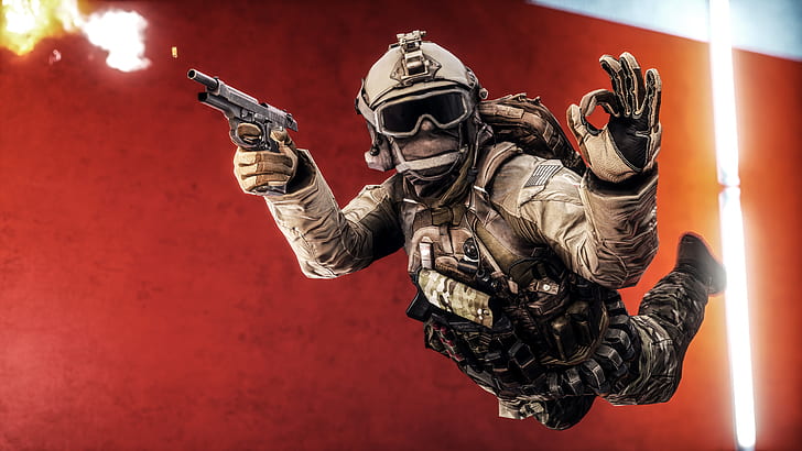 Battlefield 4, prajurit, senjata, senjata, video game, Wallpaper HD