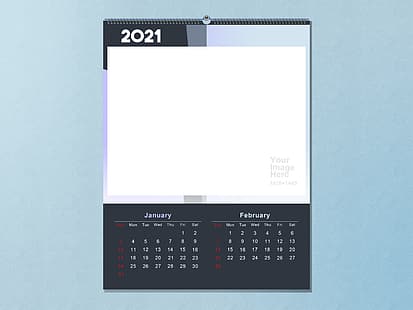 Kalender 2021, template, Wallpaper HD HD wallpaper