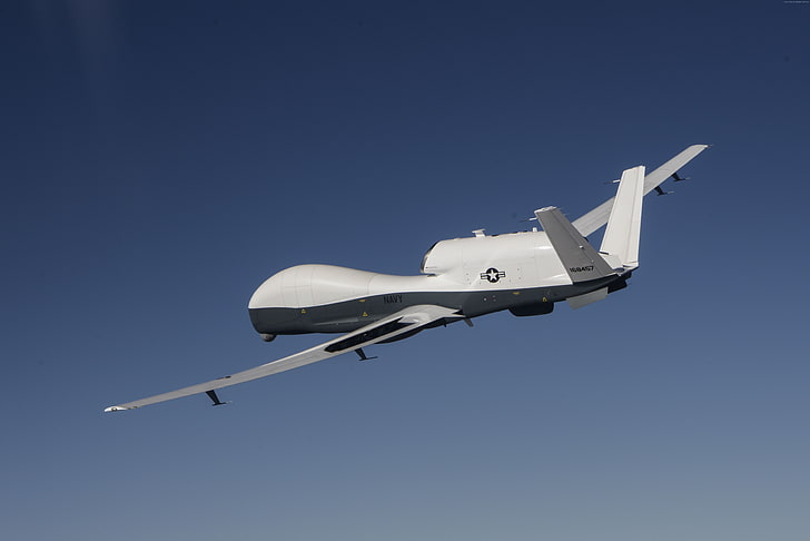 Surveillance UAV, USA Army, drone, MQ-4C, landing, MQ-4C Triton, HD wallpaper