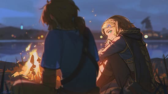 La Légende de Zelda : Breath of the Wild, Zelda, Lien, Fond d'écran HD HD wallpaper