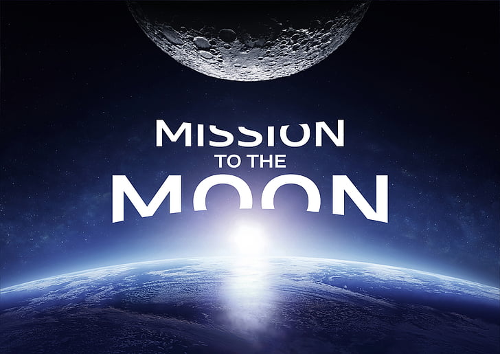 Sfondo digitale Mission to the Moon, Mission to the Moon, HD, 4K, Sfondo HD