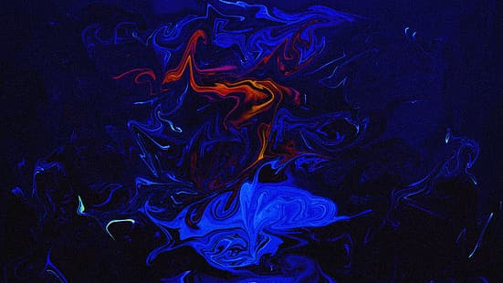  abstract, fluid, colorful, interference, dark, liquid, HD wallpaper HD wallpaper
