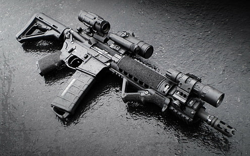 Оружие, штурмовая винтовка, пистолет, винтовка, HD обои HD wallpaper