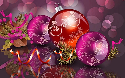 Urlaub, Weihnachten, Weihnachtsschmuck, HD-Hintergrundbild HD wallpaper