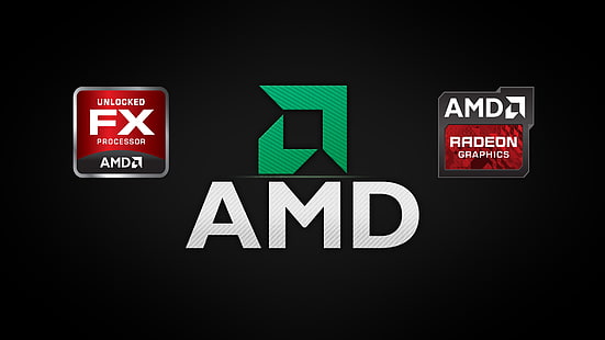 โลโก้โปรเซสเซอร์ AMD, AMD, คอมพิวเตอร์, Radeon, วอลล์เปเปอร์ HD HD wallpaper