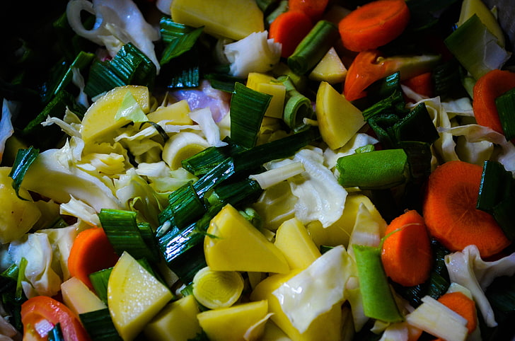 salad sayuran, makanan, sayuran, Wallpaper HD