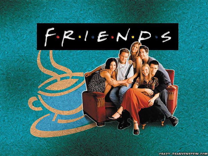 F.R.I.E.N.D.S affisch, Friends (TV-serie), Chandler Bing, Ross Geller, Monica Geller, Rachel Green, Phoebe Buffay, Joey Tribbiani, HD tapet