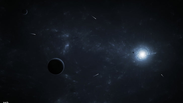 Черная черная дыра спасает пространство Космические Звезды HD Арт, Черный, Луна, Галактика, Черная дыра, Галлакси, Юпитер, HD обои