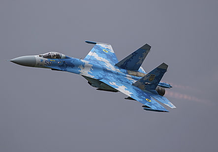 4K ، Sukhoi Su-27 ، طائرة مقاتلة ، سلاح الجو الروسي، خلفية HD HD wallpaper
