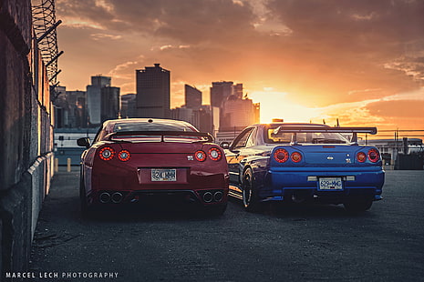 Nissan Skyline GT-R R34, Nissan GT-R R35, Auto, HD-Hintergrundbild HD wallpaper