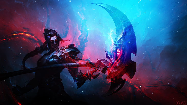 male character with scythe digital wallpaper, Summoner's Rift, League of Legends, video games, video game characters, fictional characters, HD wallpaper