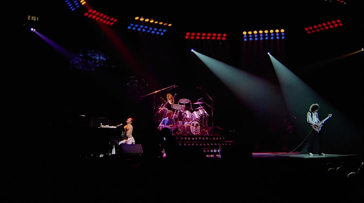 Ratu, Freddy Mercury, Brian May, musisi, konser, Wallpaper HD