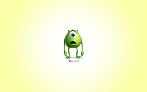Disney Pixar logo, Disney Pixar, Mike Wazowski, Monsters, Inc., movies, HD wallpaper HD wallpaper