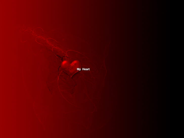 قلبي رسومات رقمية قلبي قلبي، خلفية HD