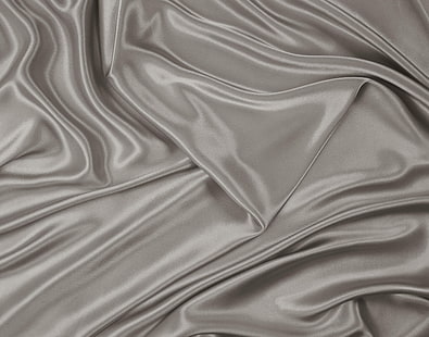 tekstil abu-abu, tekstur, kain, abu-abu, perak, lipatan, cahaya, Wallpaper HD HD wallpaper