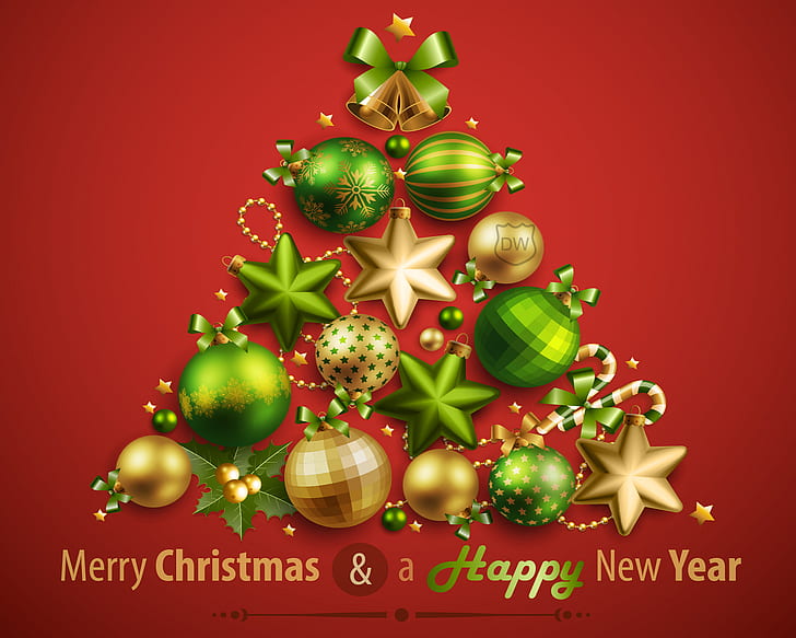 Selamat Natal dan Tahun Baru, Natal, bahagia, riang, tahun, liburan, Wallpaper HD