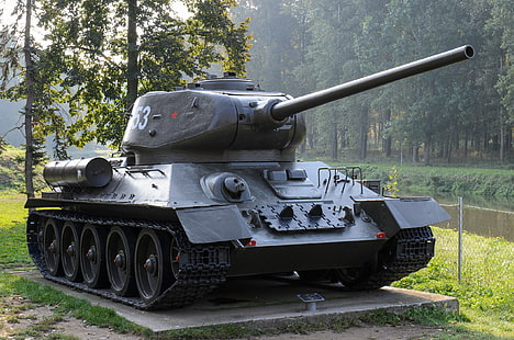 نصب ، دبابة ، متوسط ​​، T-34-85، خلفية HD HD wallpaper
