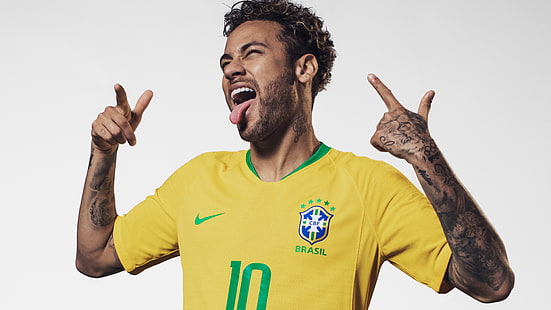 Neymar, pesepakbola Brasil, pemain sepak bola, 4K, Wallpaper HD HD wallpaper