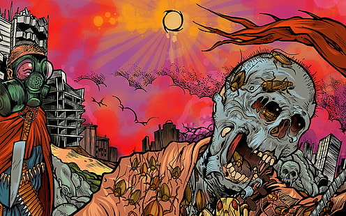 Zombies Dead Colorful HD ดิจิตอล / อาร์ตเวิร์คมีสีสันตายซอมบี้, วอลล์เปเปอร์ HD HD wallpaper