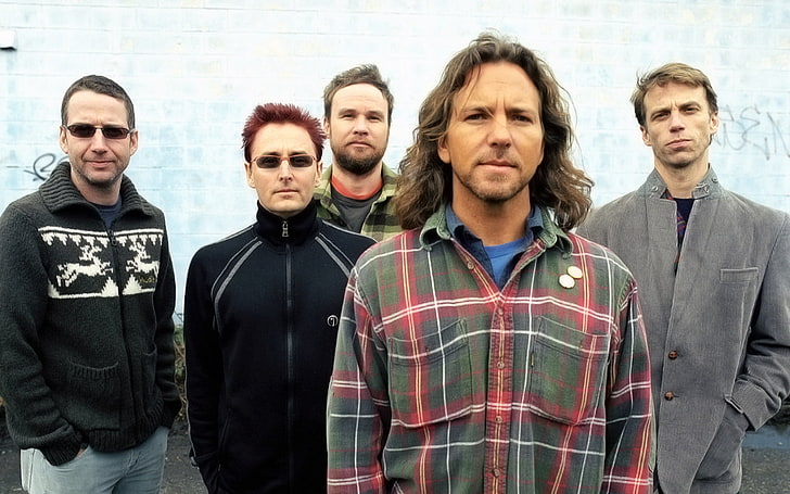 Pearl Jam band, pearl jam, band, members, look, outdoors, HD wallpaper