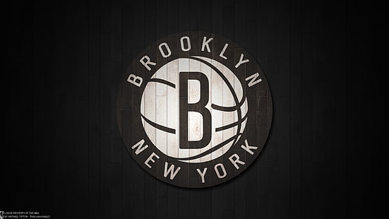 Bola Basket, Brooklyn Nets, Emblem, NBA, Wallpaper HD HD wallpaper