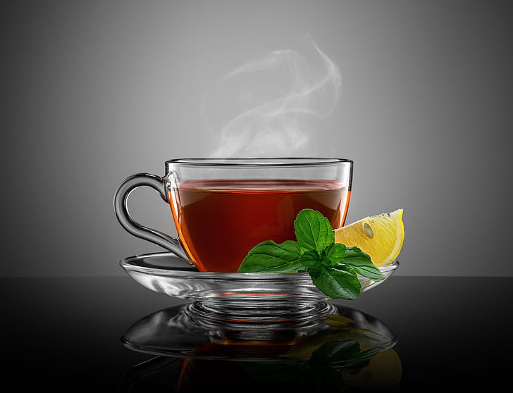 cytryna, herbata, gorąca herbata, Tapety HD