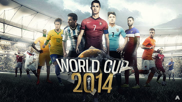 Coupe du monde 2014 - Brésil, coupe du monde 2014, Brésil, football, sport, cristiano ronaldo, Fond d'écran HD